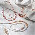 Craft Kit Jewellery, Beige, burnt orange, white - mother-of-pearl, 1 pack-boobam