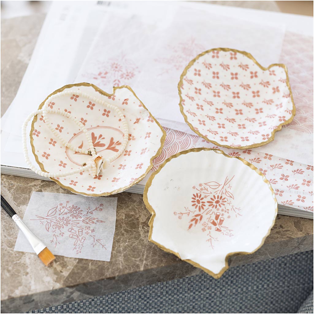 Mini Craft Kit Decoupage, Mussel shells, soft rose, 1 pack-boobam