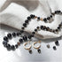 Mini Craft Kit Jewellery, Necklace and earrings, black, white, 1 pack-boobam