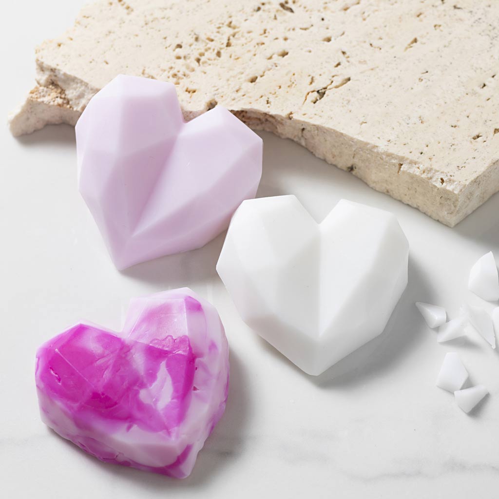 Mini Craft Kit Soap Making, Hearts, pink, 1 pack-boobam
