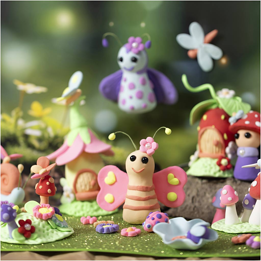 Craft Kit Modelling, Fairy, pastel colours, 1 pack-boobam