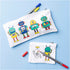 Mini Craft Kit Textile Decoration, Robot, primary colours, 1 pack-boobam