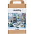 Craft Kit Modelling, Robot, blue, grey, red, silver-plated, 1 pack-boobam