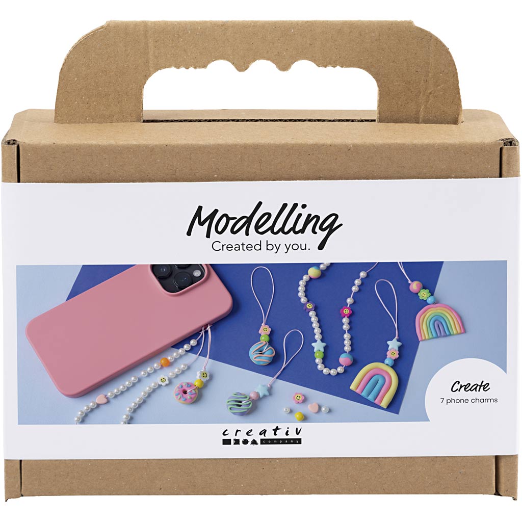 Mini Craft Kit Modelling, Mobile charm, assorted colours, 1 pack-boobam