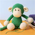 Craft Kit Amigurumi, Monkey, green, off white, 1 pack-boobam
