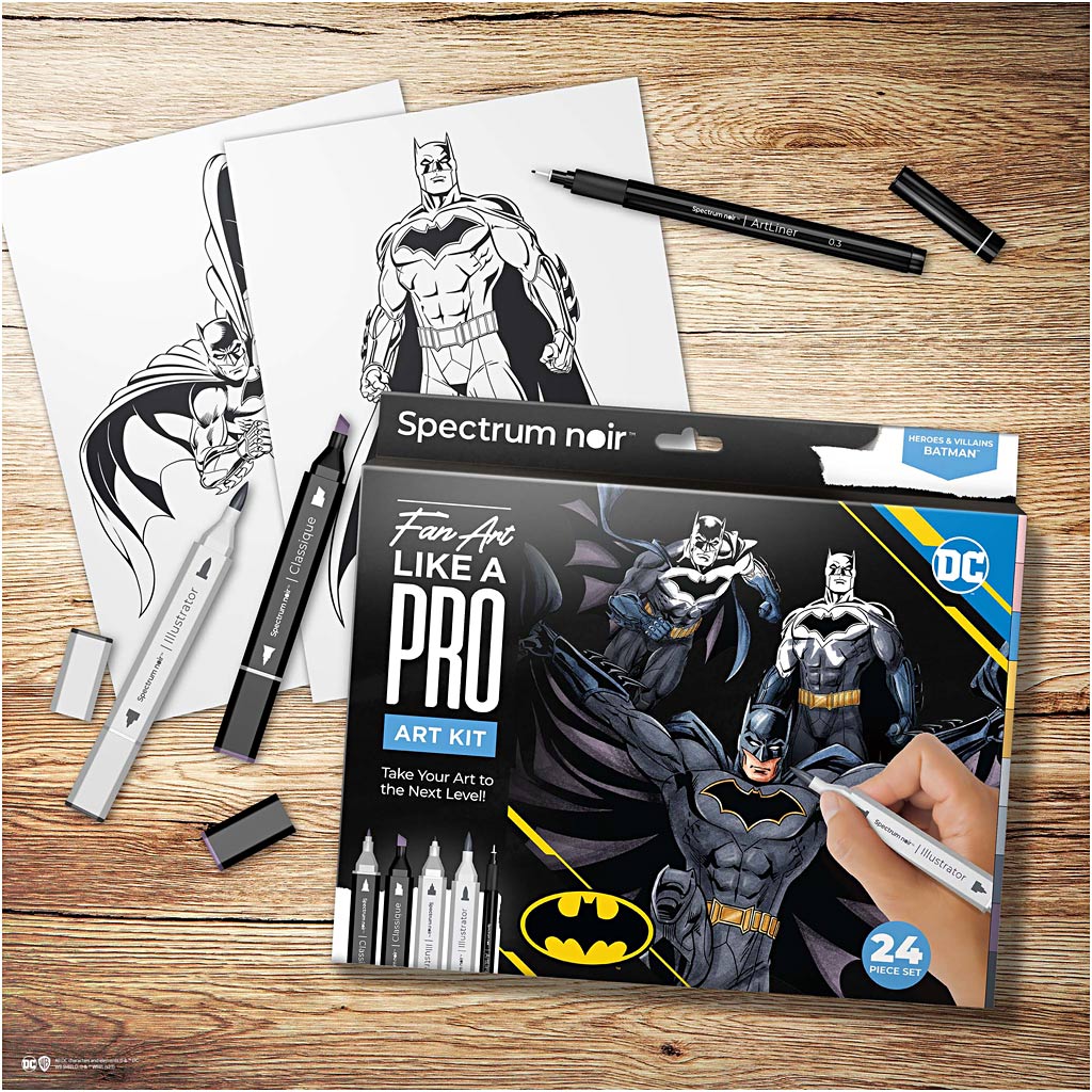 Craft Kit Illustration, Batman: Heroes &amp;amp; Villains , assorted colours, 1 pack-boobam