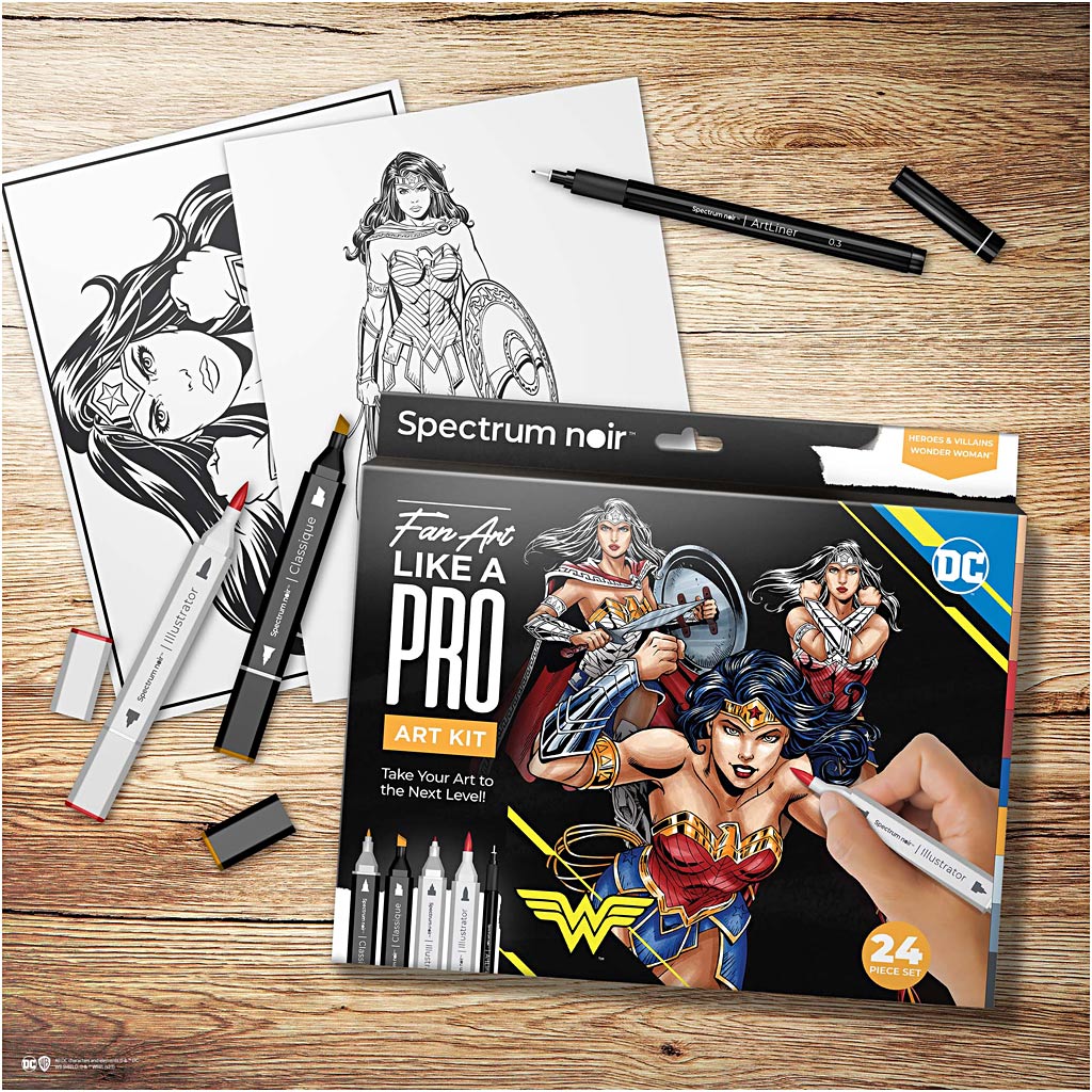Craft Kit Illustration, Wonder Woman, assorted colours, 1 pack-boobam