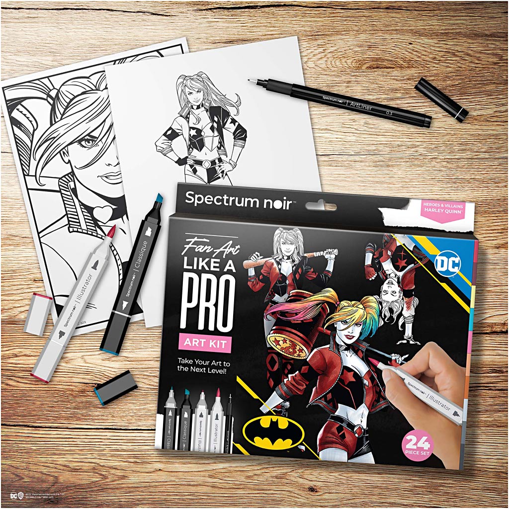 Craft Kit Illustration, Harley Quinn, assorted colours, 1 pack-boobam